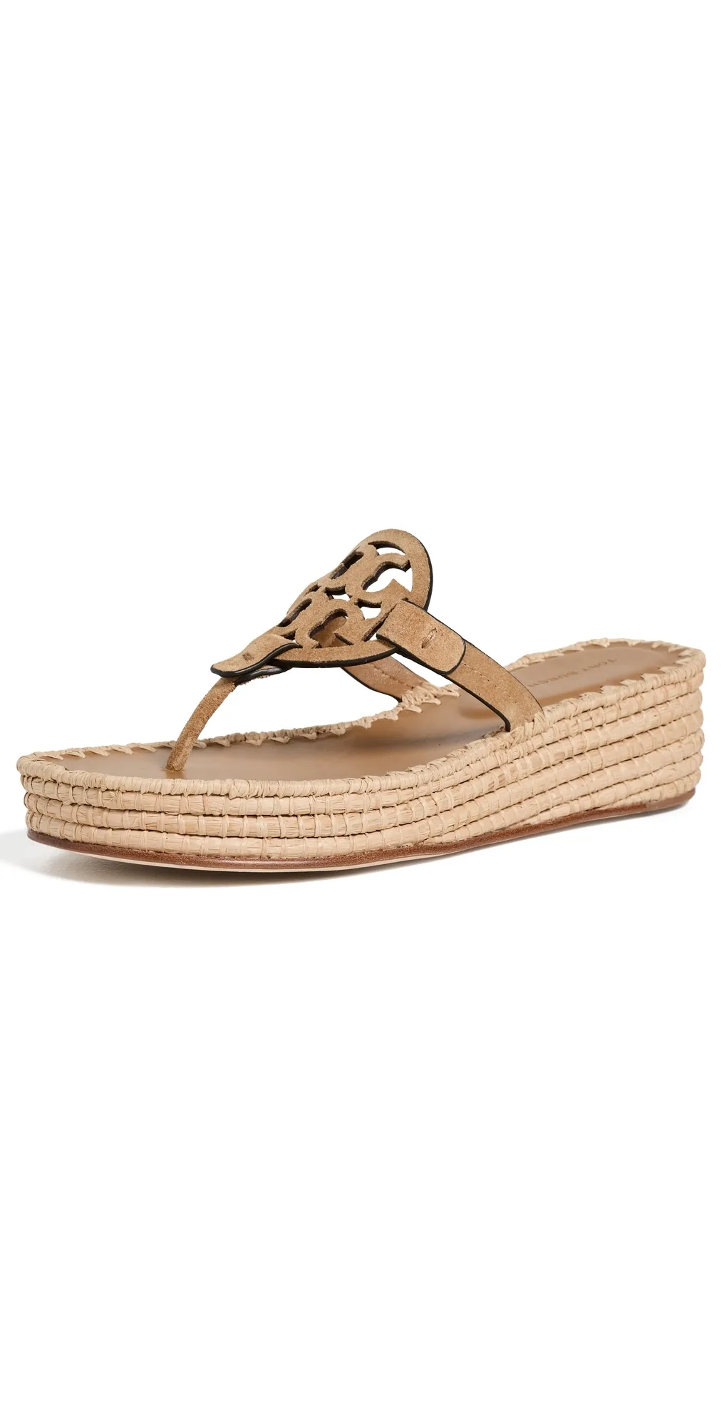 Miller Raffia Wedge Sandals 25mm by Tory Burch