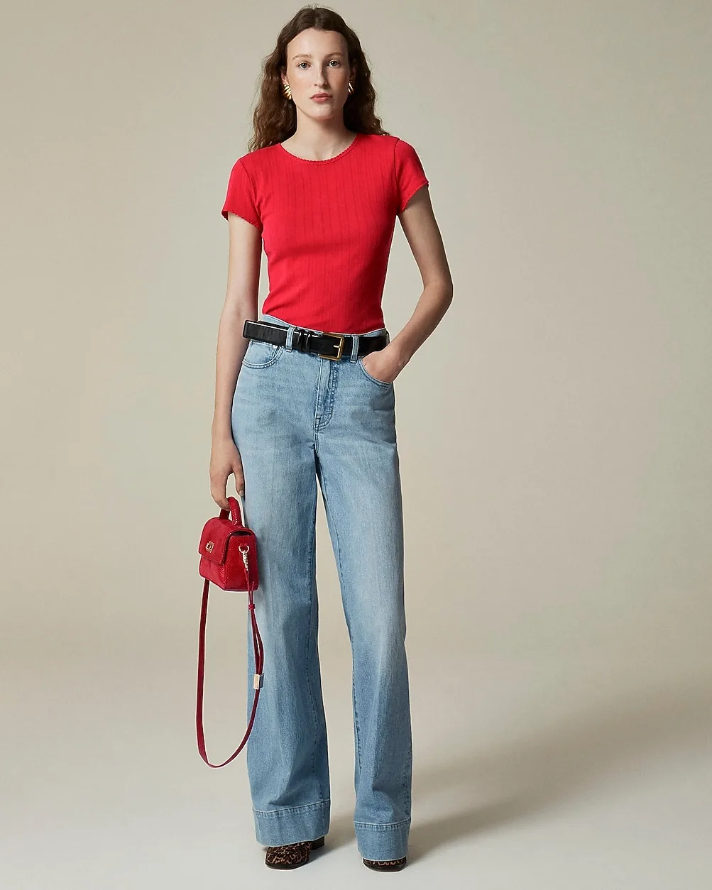 Pointelle Short-Sleeve T-Shirt by J.Crew