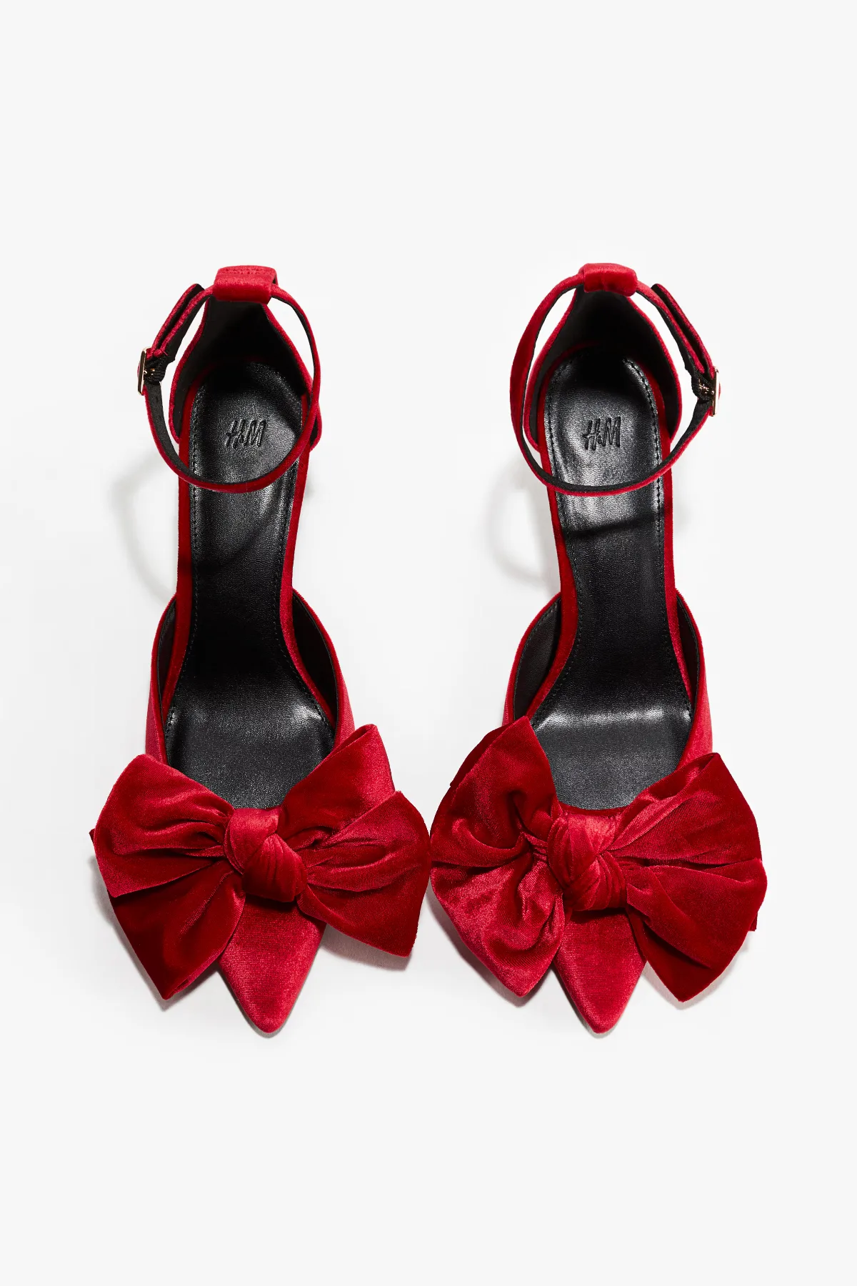 Bow-Detail Velour Pumps by H&M