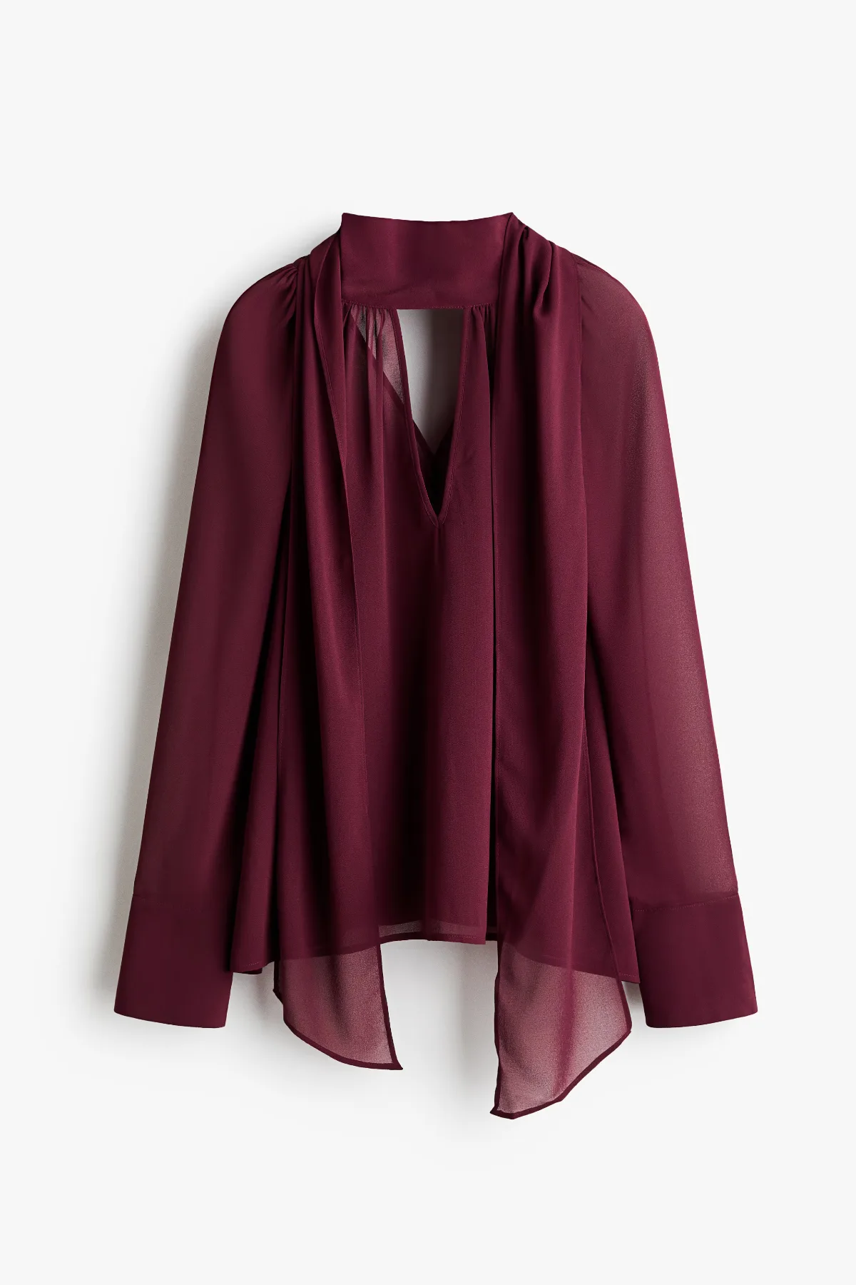 Blouse with Scarf Collar