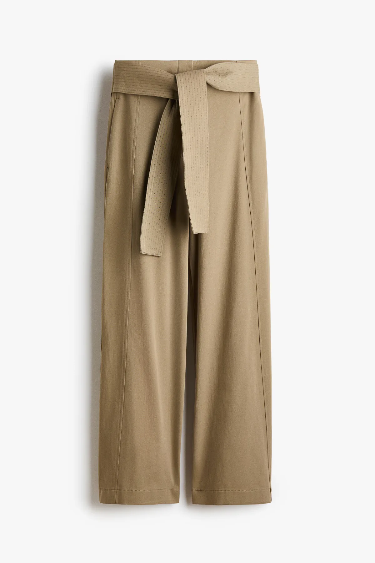 Tie-Detail Twill Pants by H&M