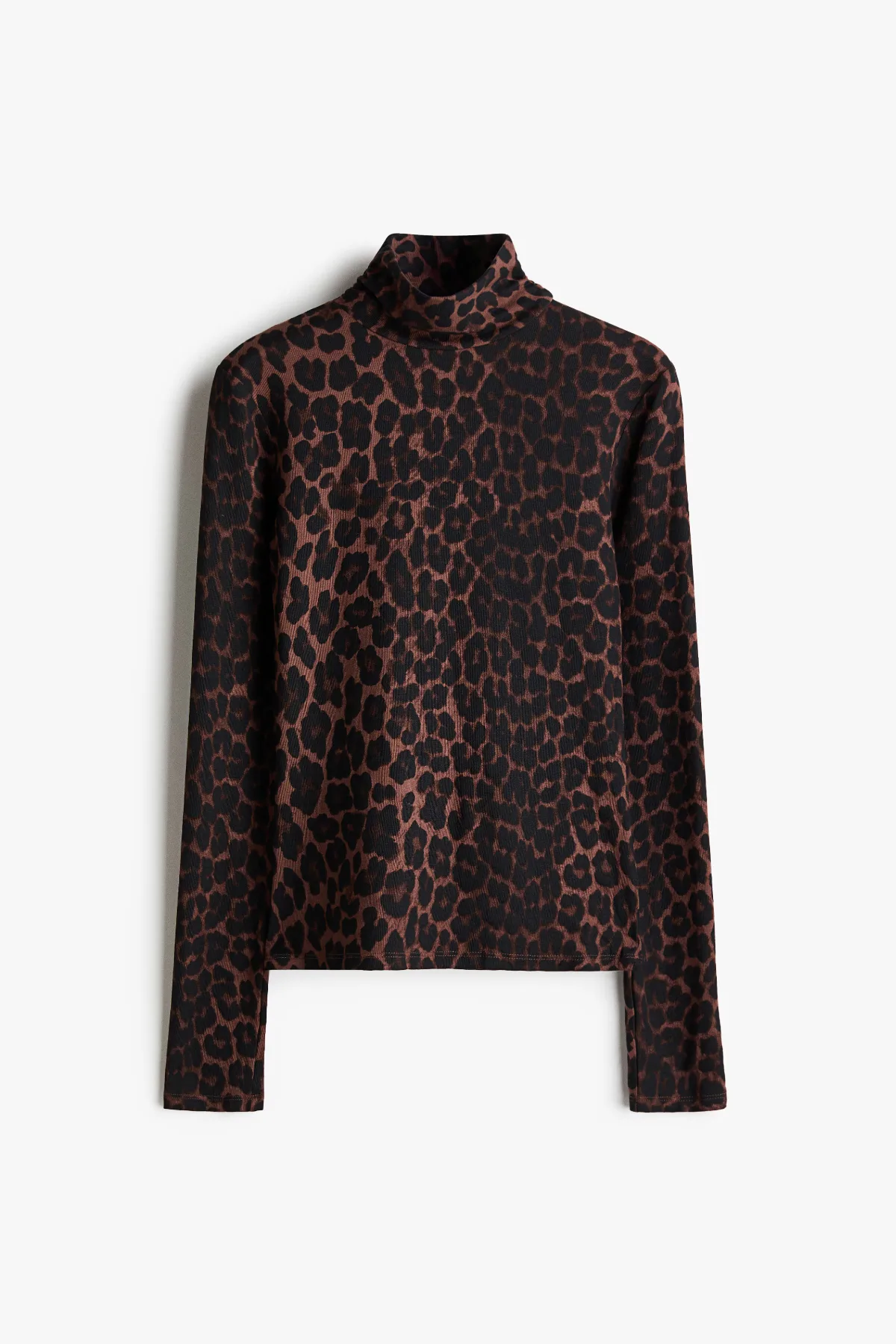 Long-Sleeved Mock Turtleneck Top