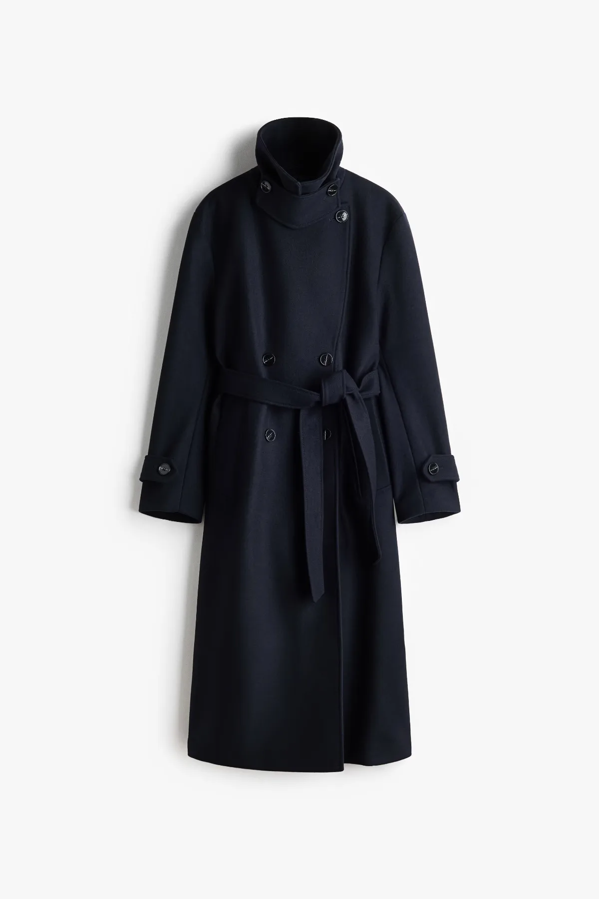 Double-Breasted Wool-Blend Coat