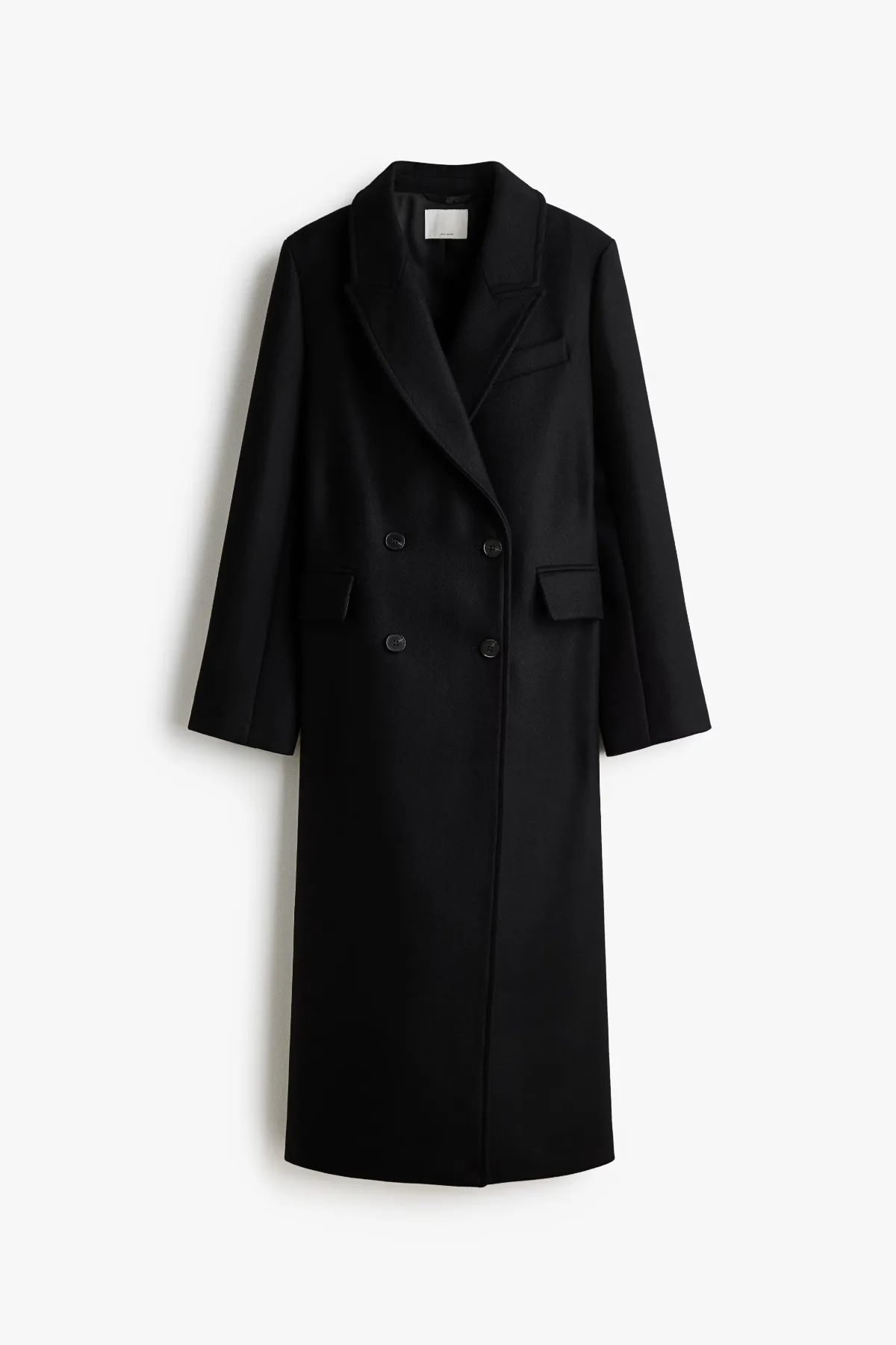 Double-Breasted Wool-Blend Coat