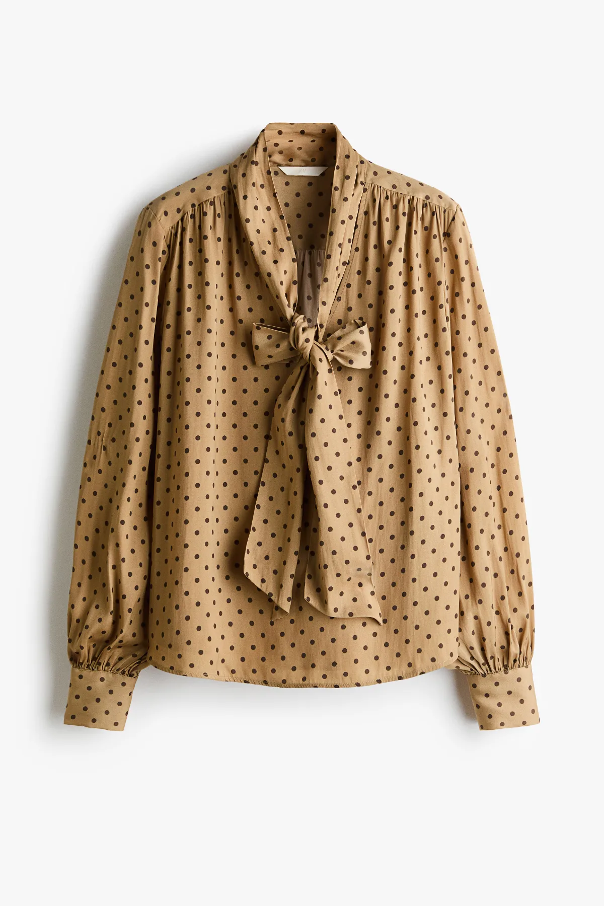 Oversized Scarf-Collar Blouse