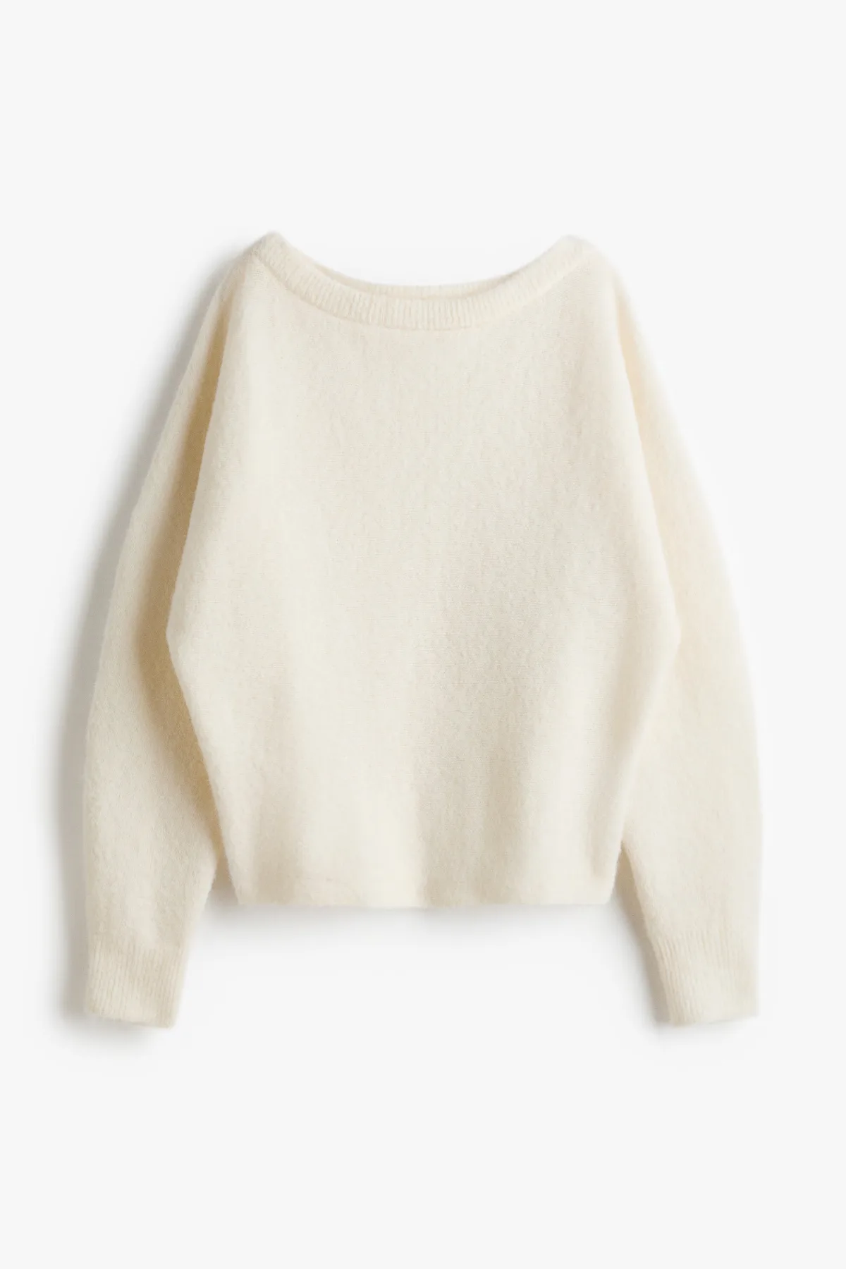 Brushed Boat-Neck Sweater by H&M