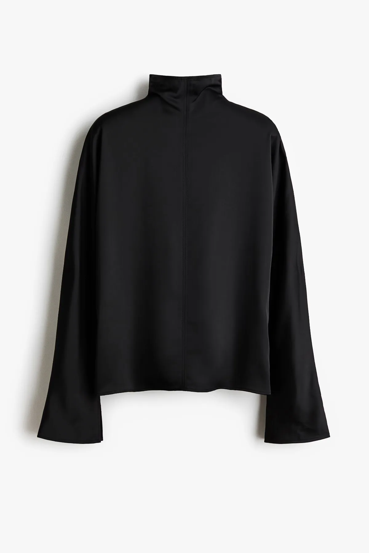 Satin Mock Turtleneck Blouse by H&M