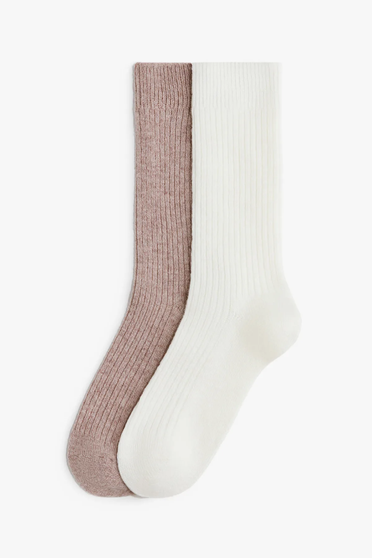 2-Pack Rib-Knit Socks by H&M