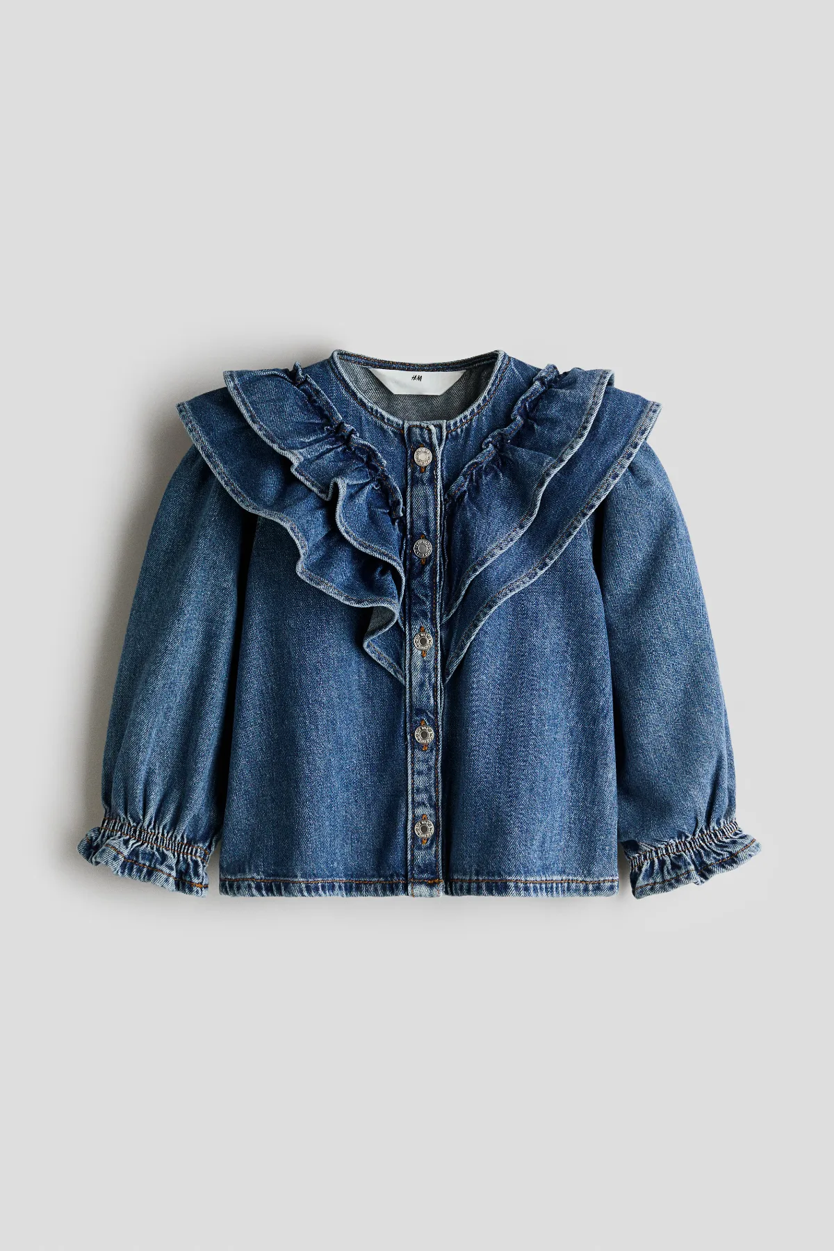 Flounced Denim Blouse by H&M