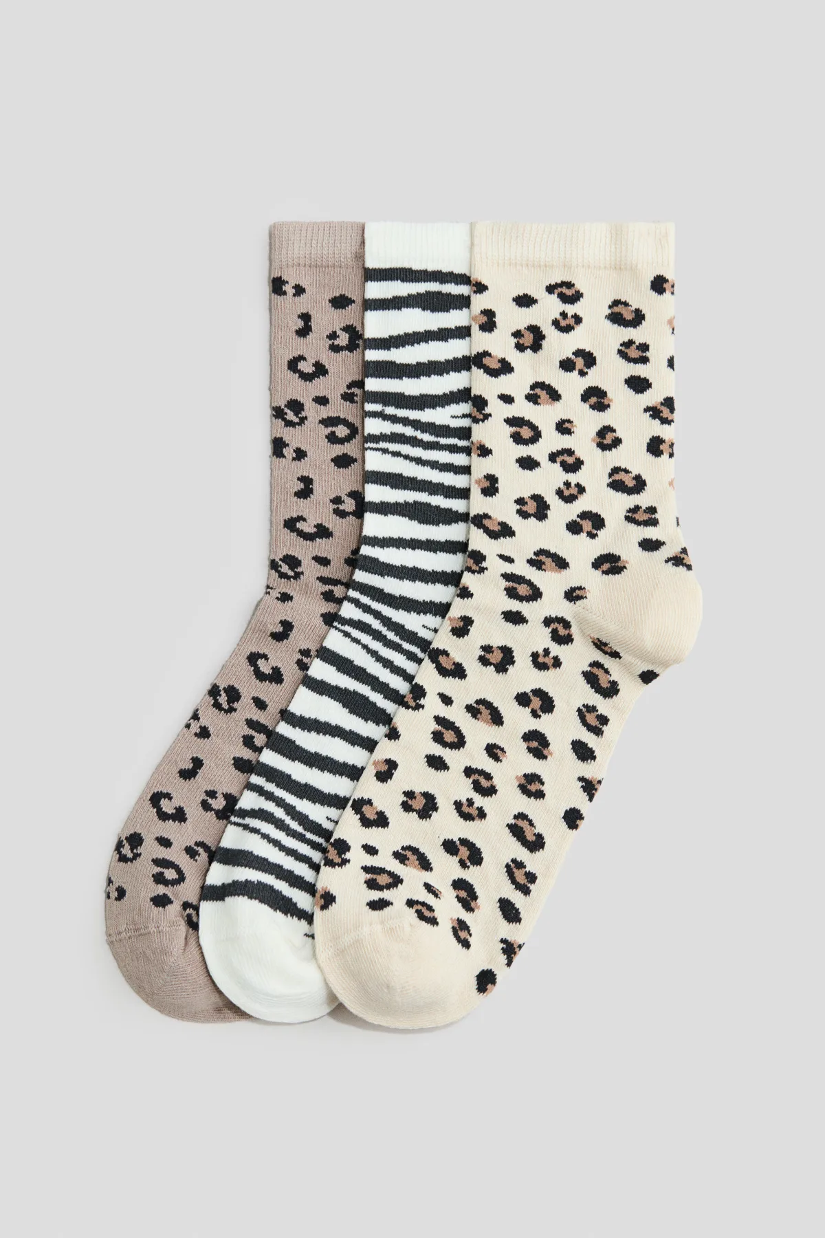 3-Pack Jacquard-Knit Socks by H&M