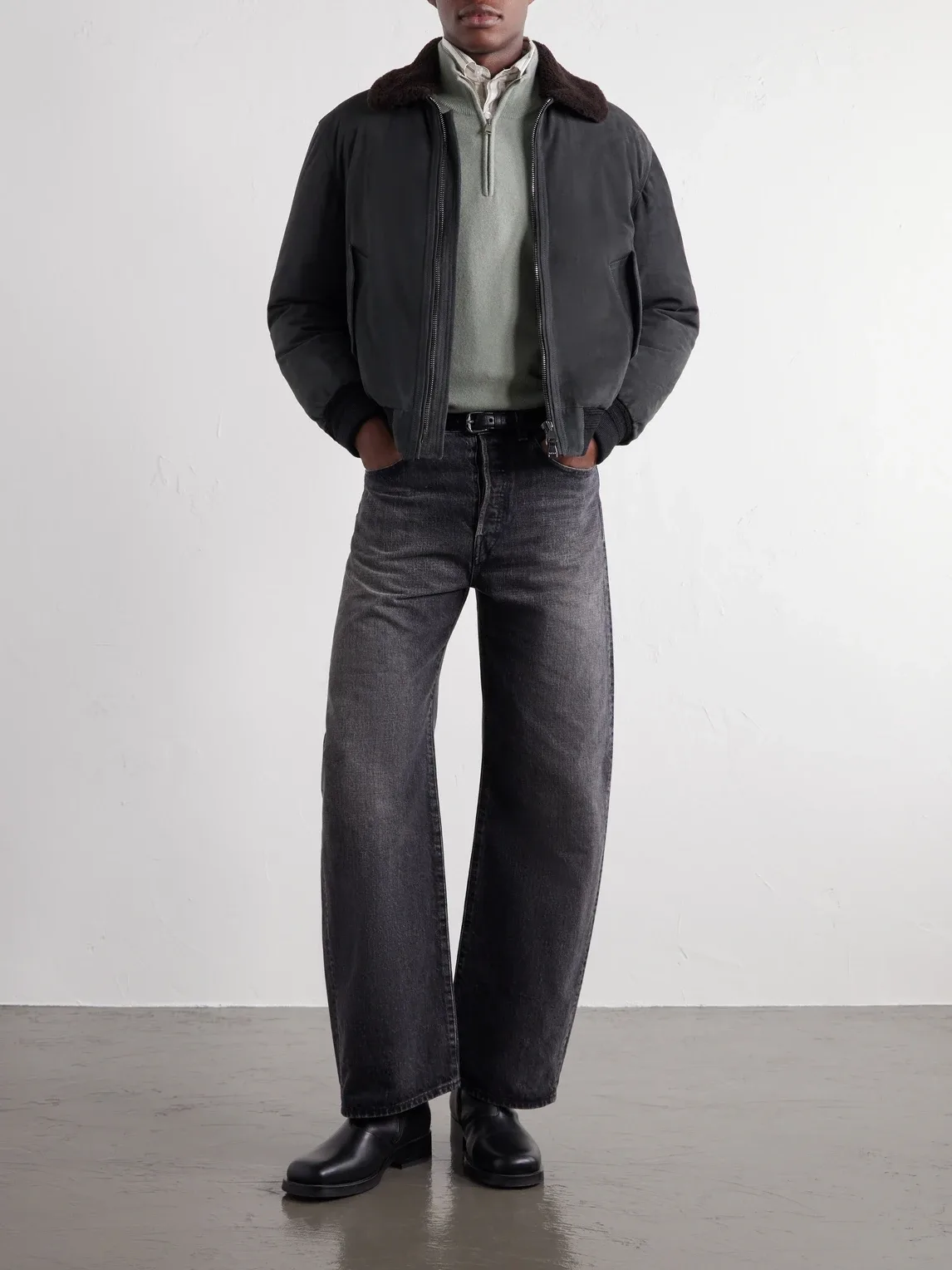 Cudden Plush-Trimmed Suede Down Jacket by Valstar