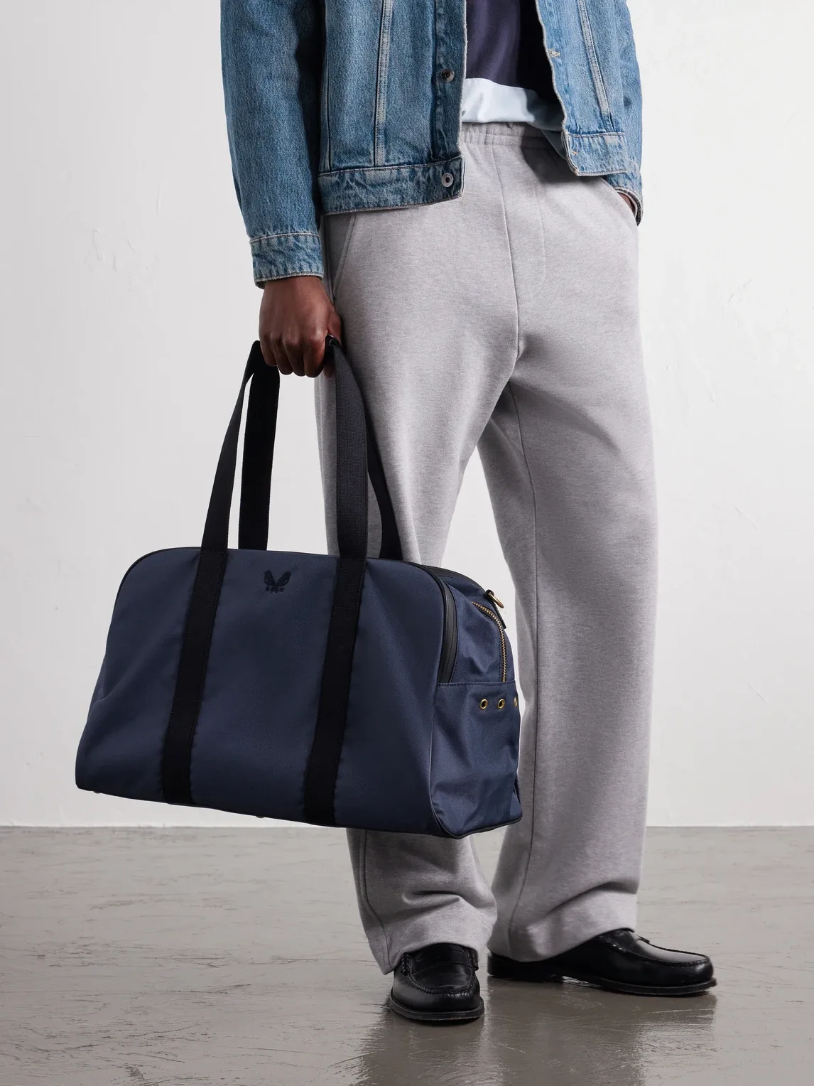 Sport Holdall Leather-Trimmed Cotton-Canvas Weekend Bag by Bennett Winch