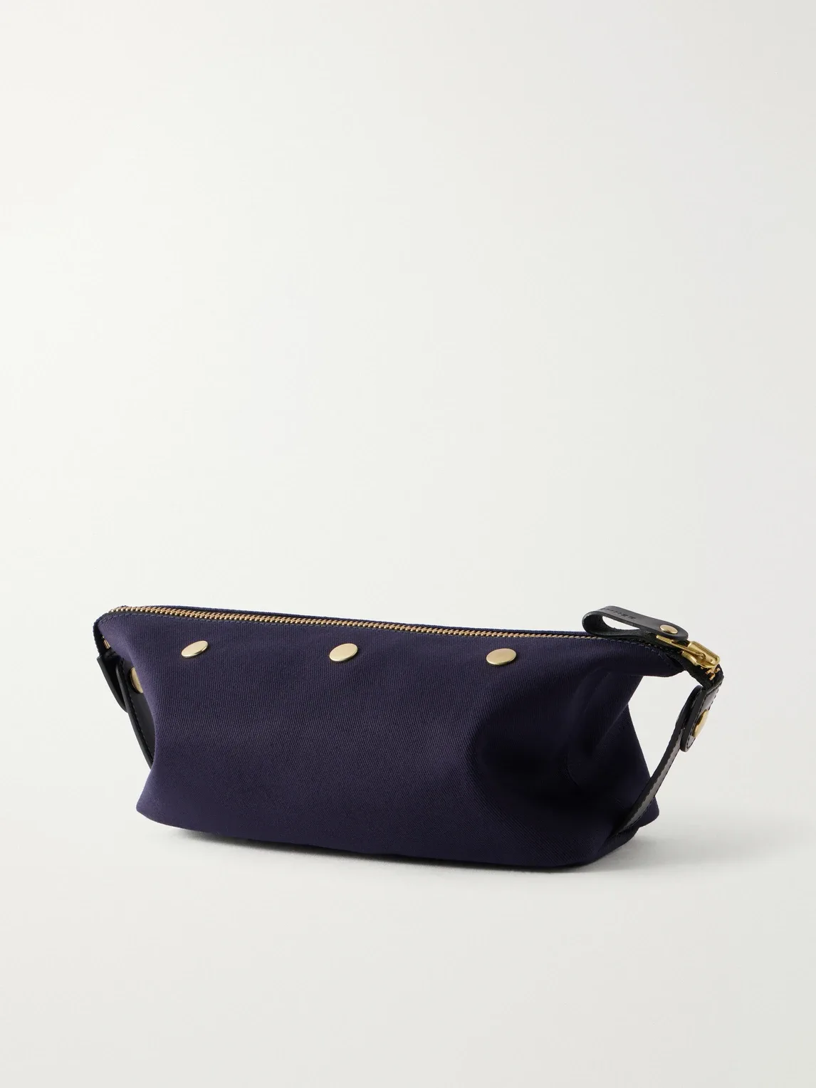 Leather-Trimmed Cotton-Twill Wash Bag by Bennett Winch