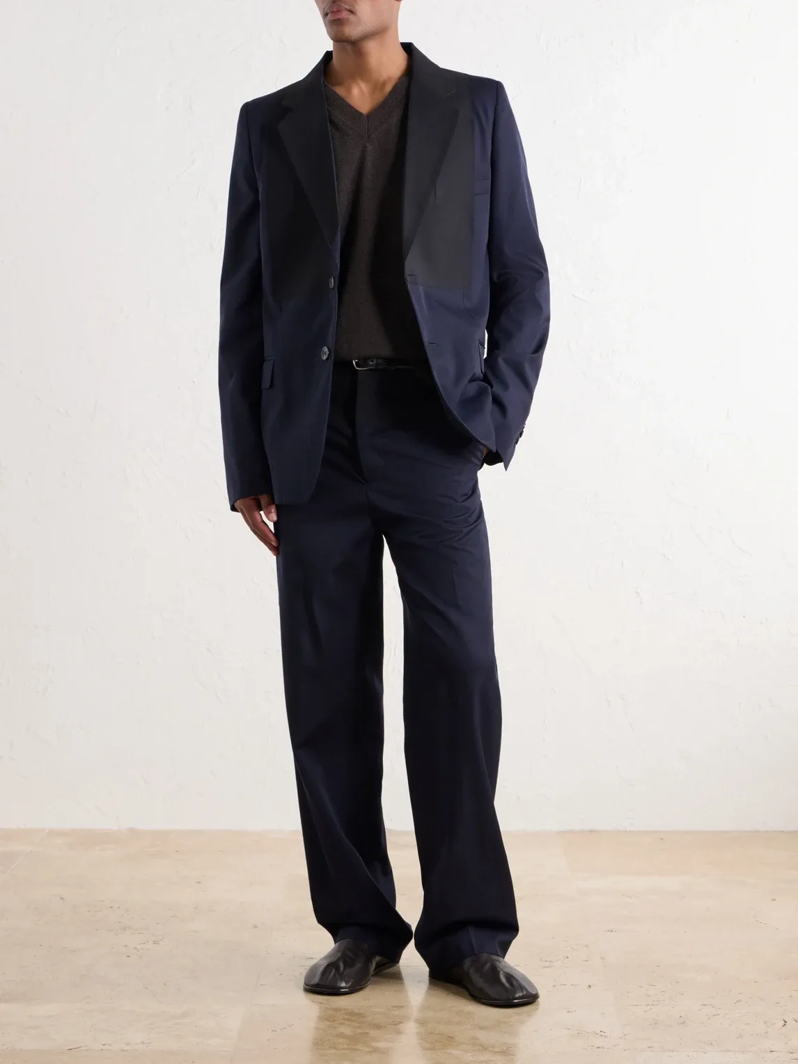 Two-Tone Virgin Wool-Twill Blazer by Maison Margiela