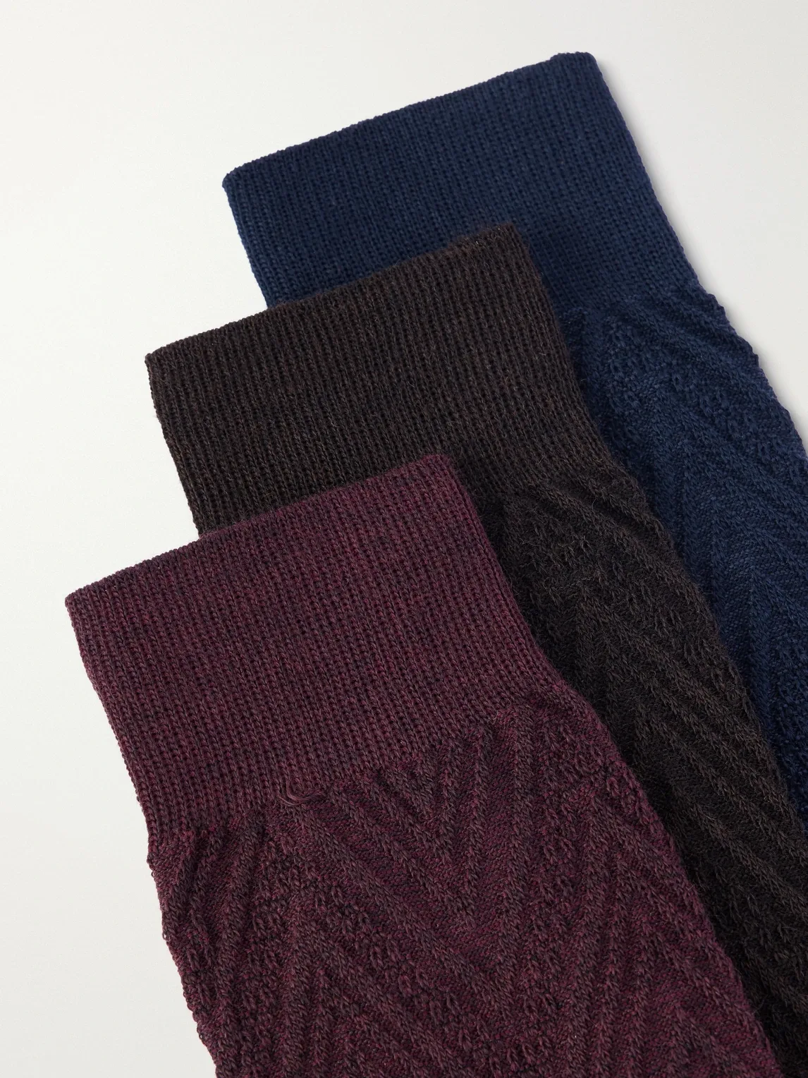 Three-Pack Crochet-Knit Socks by Missoni