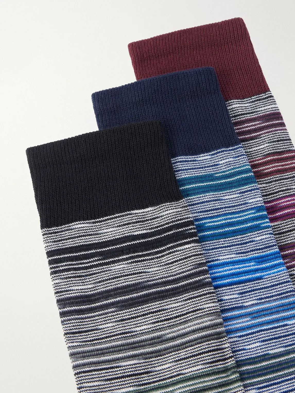 Three-Pack Space-Dyed Cotton-Blend Socks by Missoni