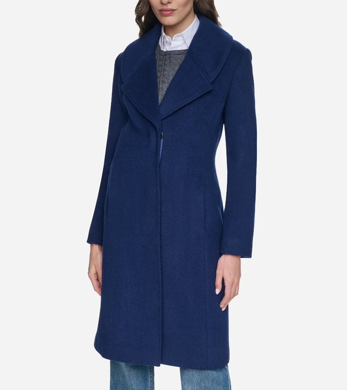 Large Collar Wool Coat by COLE HAAN