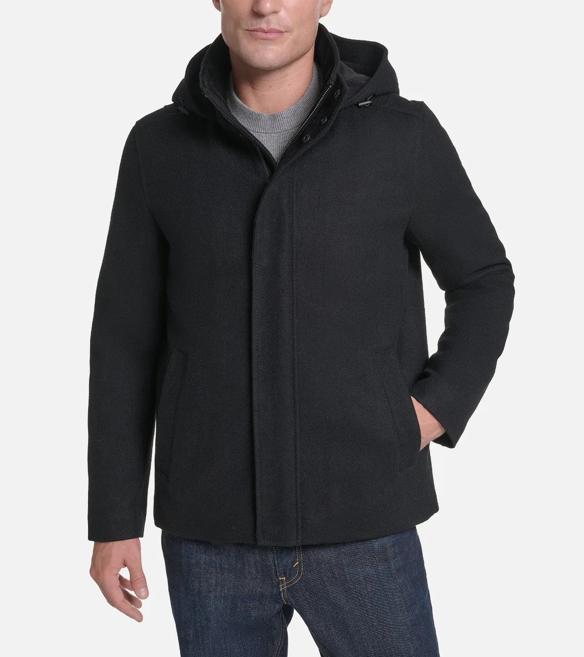Hooded Wool Field Coat by COLE HAAN