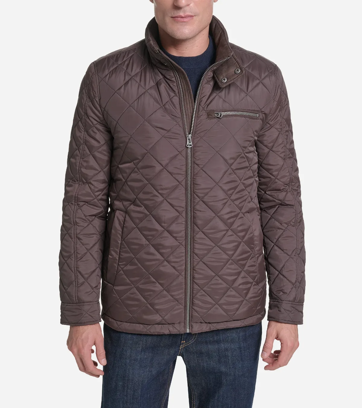 Quilted Jacket with Faux Sherpa Liner by COLE HAAN