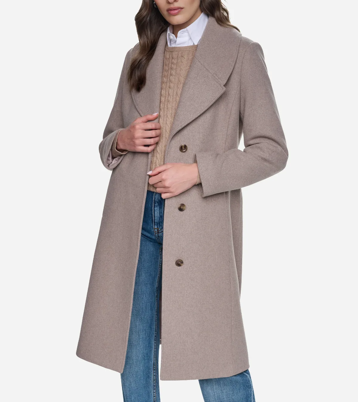 Large Collar Wool Coat