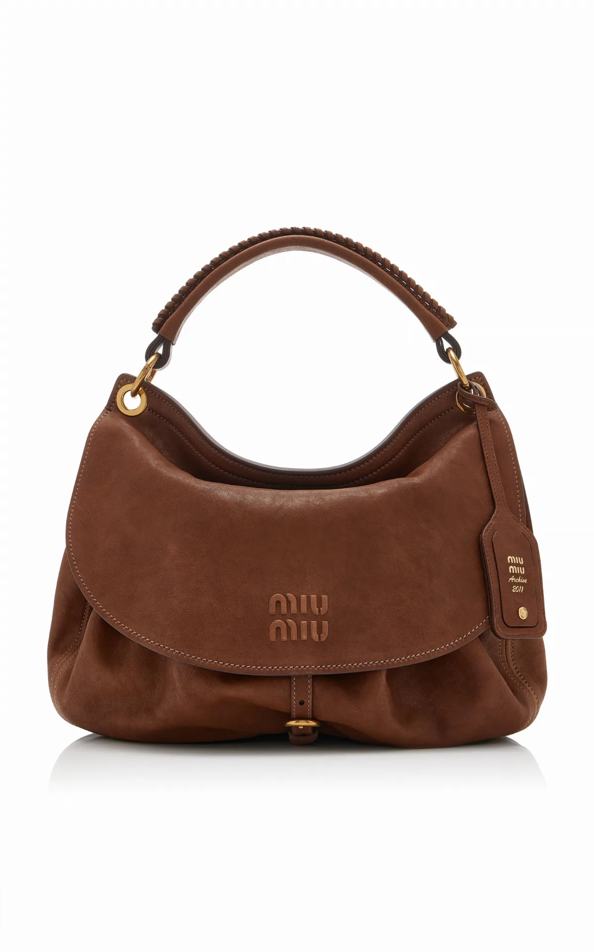 Rendez-Vous Leather Shoulder Bag by Miu Miu