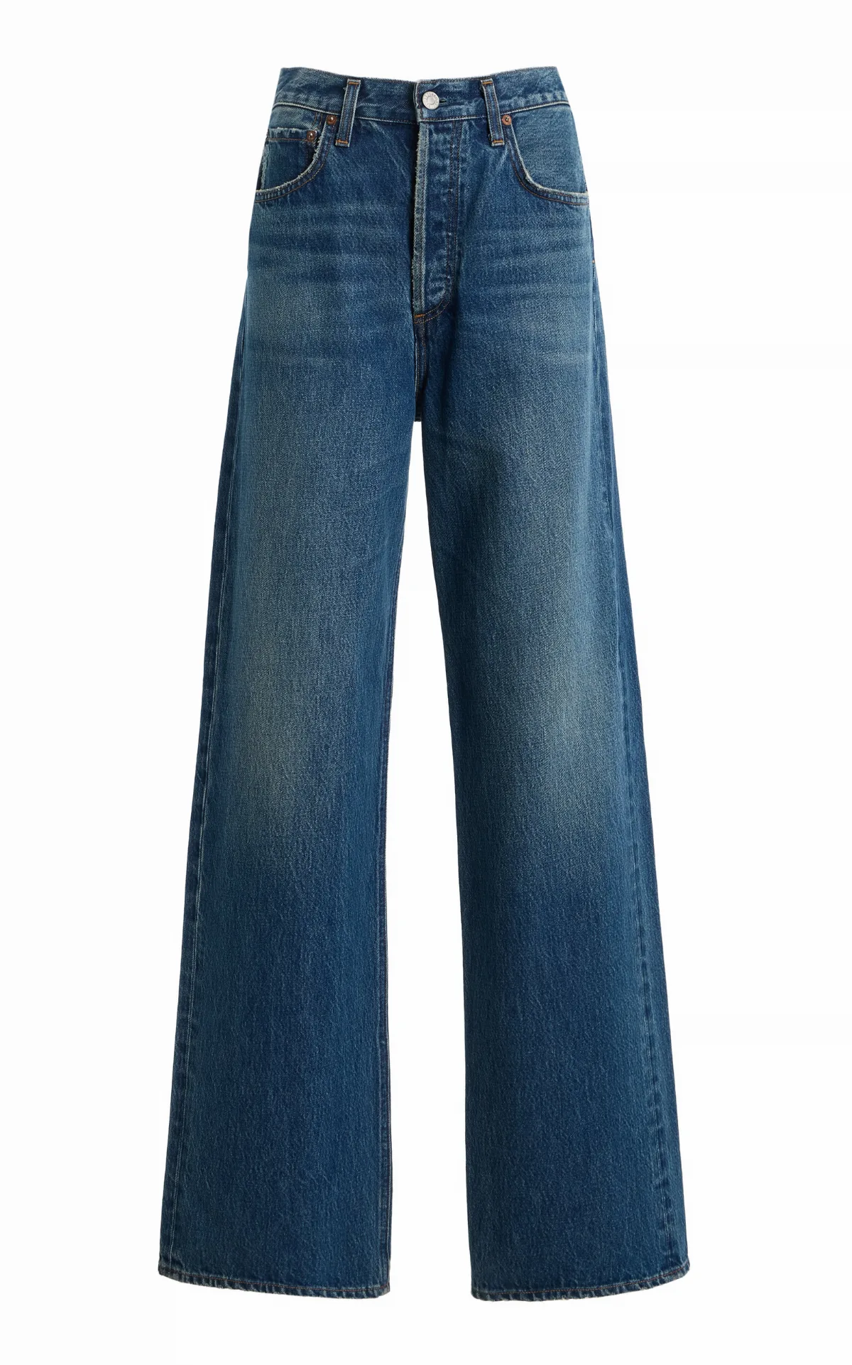 Ren Rigid Mid-Rise Wide-Leg Jeans by AGOLDE