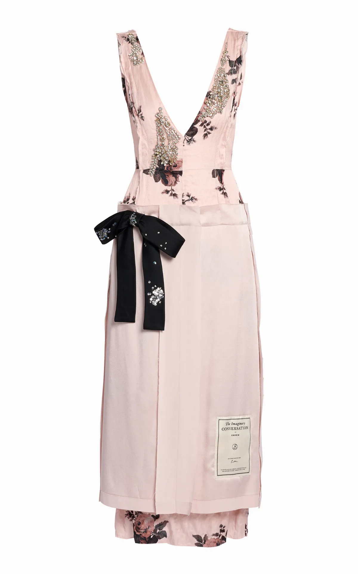Embellished Satin Midi Dress by Erdem