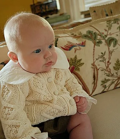 Edgehill Collection x Kristin Ellen Hockman Crew Fisherman Cardigan by Edgehill Collection