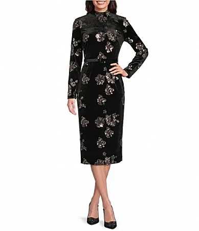 Mini Mock Neck Hadley Dress by Badgley Mischka