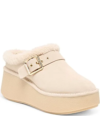 Oslo Plush Suede Platform Clogs by Dolce Vita