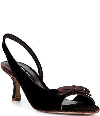 Clancee Velvet Mini Bow Halter Dress Sandals by Gianni Bini