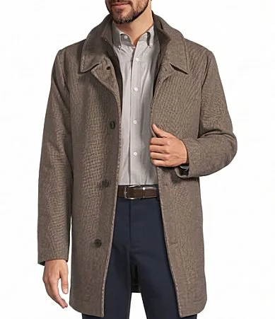 Macbeth Pindot Wool Blend Topcoat by Hart Schaffner Marx