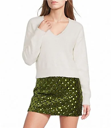 Spencer V-Neck Long Sleeve Sweater by GB