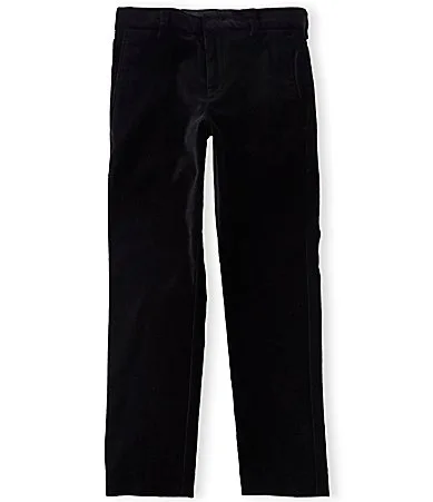Slim Fit Velvet Flat Front Pants by Murano