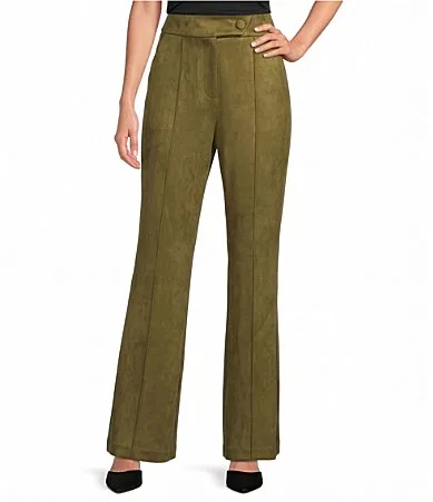 Belle by Badgley Mischka x Bracie Aston Carol Coordinating Wide Leg Suede Pants by Badgley Mischka