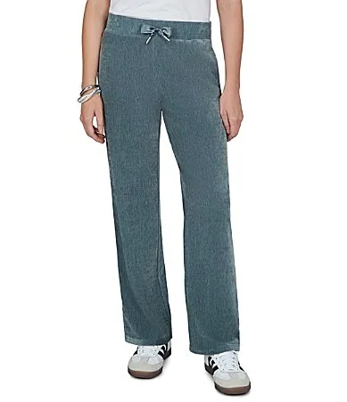 Stretch Velveteen Wide Leg Drawstring Pants by Ruby Rd