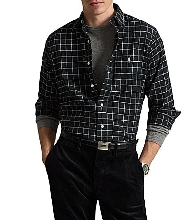 Classic Fit Performance Twill Long Sleeve Woven Shirt