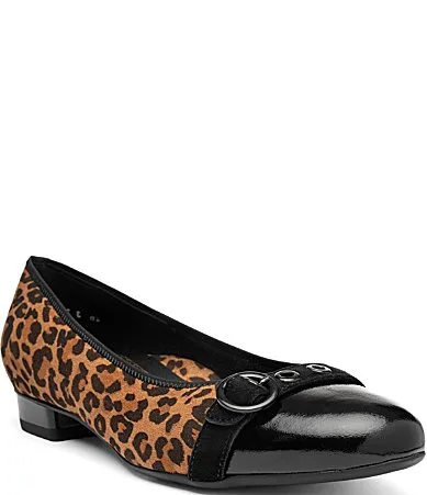 Broadway Leopard Print Suede Cap Toe Pumps by Ara