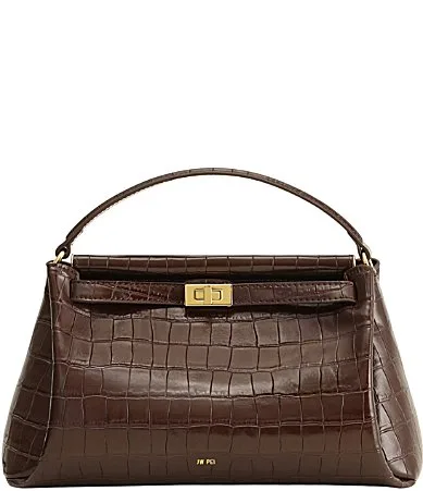 Carmen Croc Embossed Vegan Leather Top Handle Bag by Jw Pei