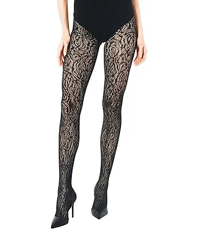 Rose Lace Effect Sheer Tights by Wolford