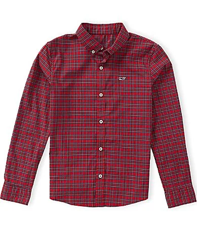 Performance Cotton Tartan Plaid Button Front Sport Shirt by Vineyard Vines