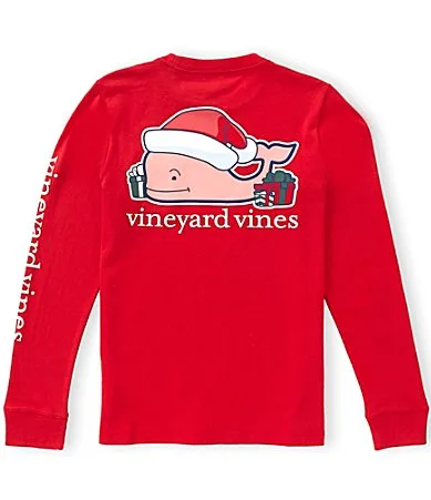 Santa Whale Graphic Long Sleeve T-Shirt by Vineyard Vines