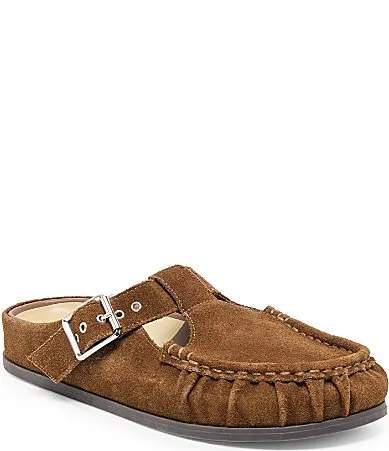 Jeanne Suede T-Strap Loafer Clogs by Dolce Vita