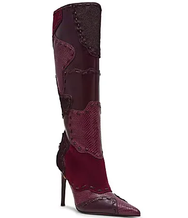 Revive Patchwork Haircalf Tall Boots by Steve Madden