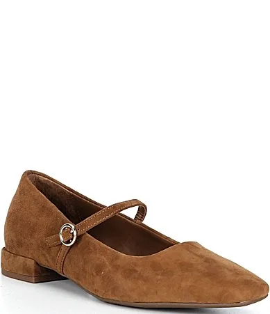 DeeDee Suede Mary Jane Flats