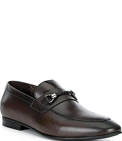 Saint Leather Braided Bit Venetian Dress Loafers by X