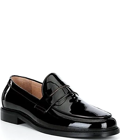 Calum Patent Leather Penny Loafers by Marc Nolan