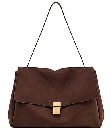 Hilary Faux Suede Shoulder Bag