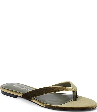 Jack Thong Velvet Sandals by Matisse