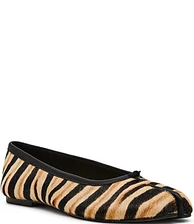 Calico Tiger Print Haircalf Split Toe Ballet Flats by Steve Madden